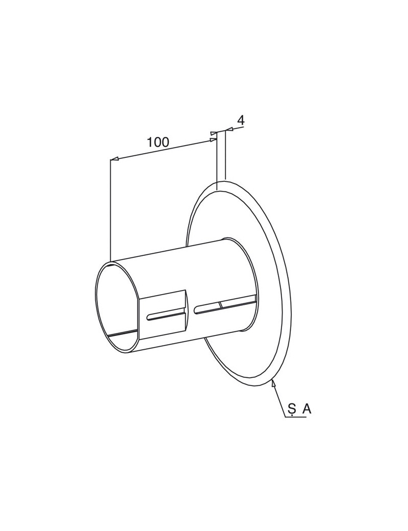 Flasque coulissant tube ZF64-OCTO60 Diam. 138