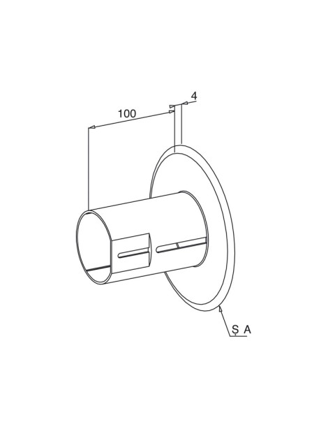 Flasque coulissant tube ZF64-OCTO60 Diam. 138