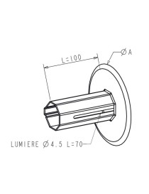 Flasque coulissant tube octo40 Diam. 160