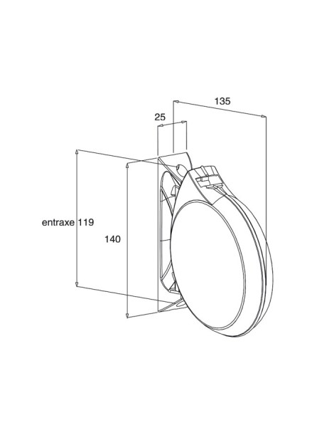 Enrouleur à sangle CONVIV Blanc + sangle