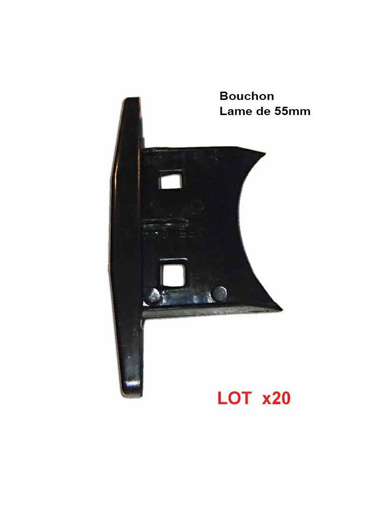 Bouchon de lame 55mm de volet roulant aluminium Bouchon de lame 55mm de volet roulant aluminium