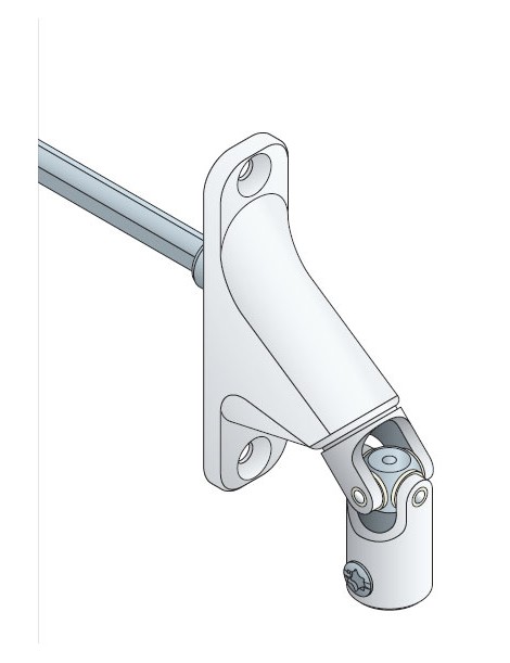 Sortie de caisson 90° double cardan 6P7 horizontale