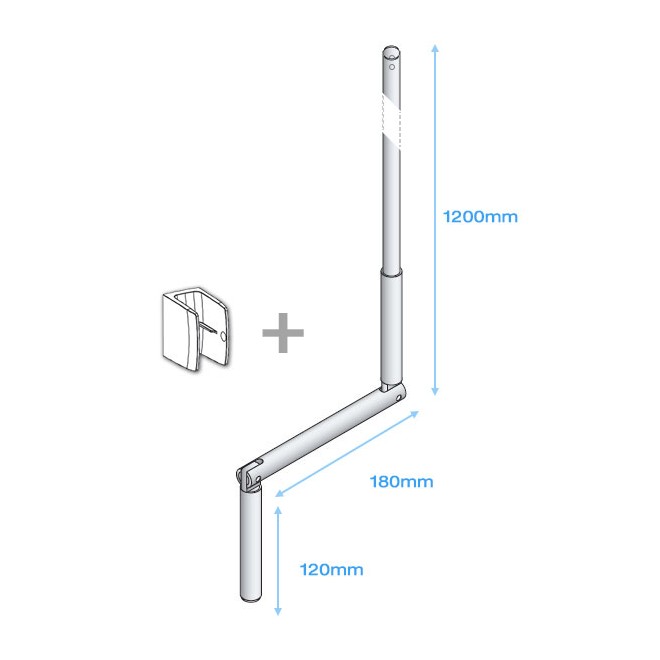 manivelle volet roulant 1,2 mètre blanc