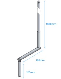 longue manivelle de volet roulant grise