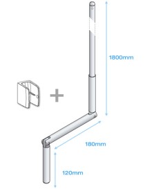 longue manivelle de volet blanche