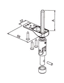 Mini Bloc Guide genouillère Male Carré de 6