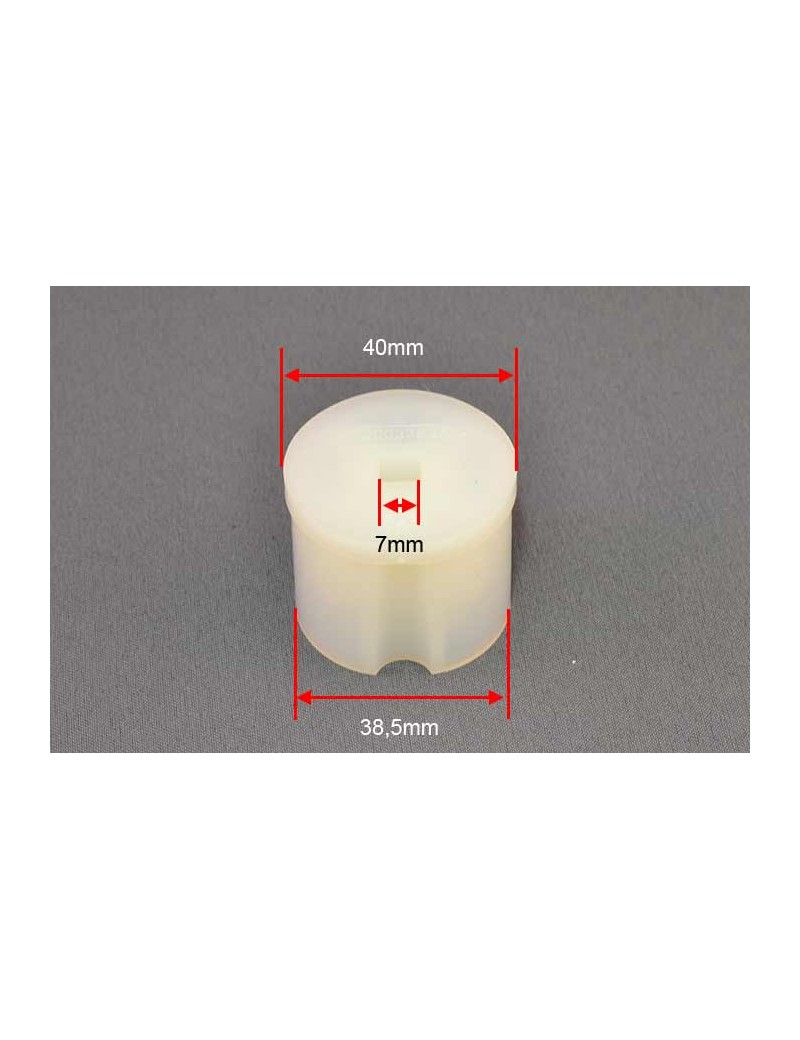 Embout pour tube Ø40 ext. carré de 7mm femelle