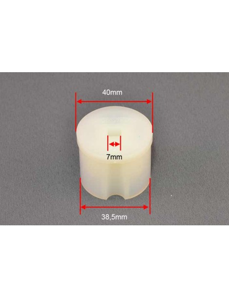 Embout pour tube Ø40 ext. carré de 7mm femelle