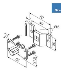 Support Nice moteur ERA M - Maxi. 30Nm