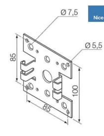 Support universel Nice pour moteur ERA M