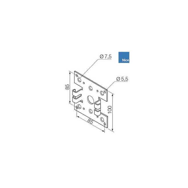 Support universel Nice pour moteur ERA M Support universel Nice pour moteur ERA M