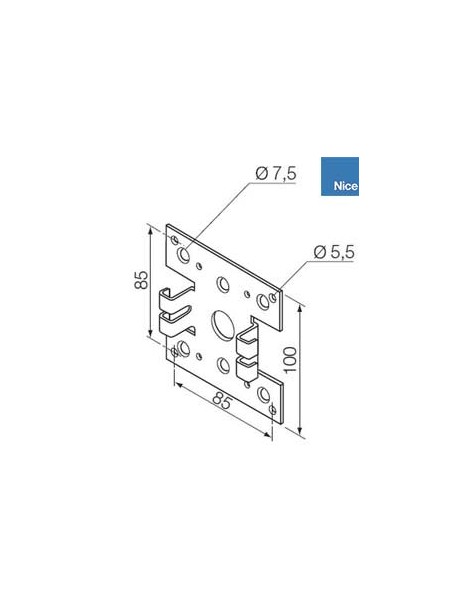 Support universel Nice pour moteur ERA M