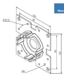 Support compact NICE pour moteur ERA M