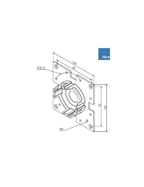 Support compact NICE pour moteur ERA M