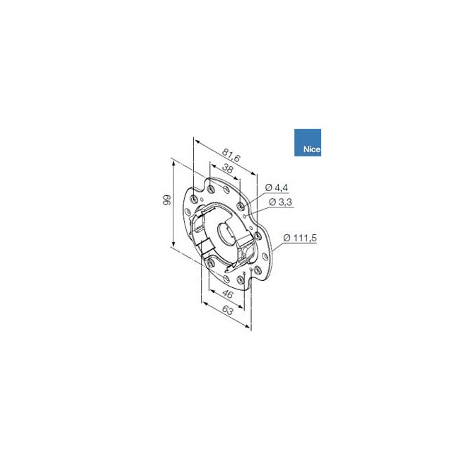 Support compact NICE pour moteur ERA M