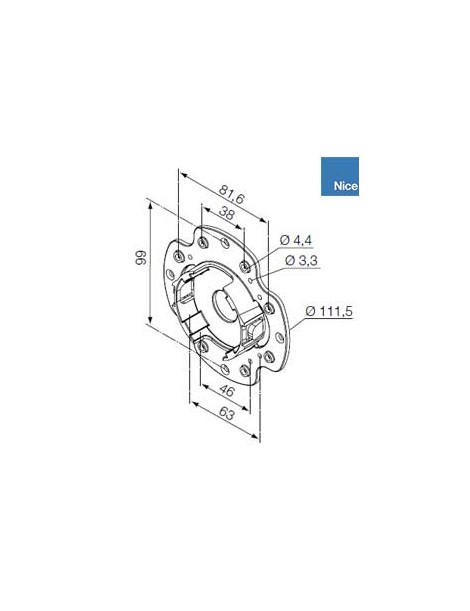 Support compact NICE pour moteur ERA M