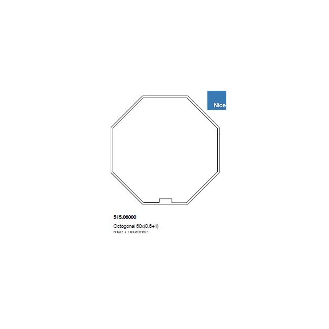 Roue et couronne Octo 60 pour moteur Nice Roue et couronne Octo 60 pour moteur Nice