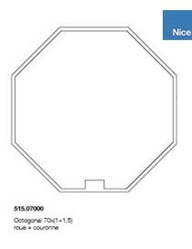 Roue et couronne Octo 70 pour moteur Nice