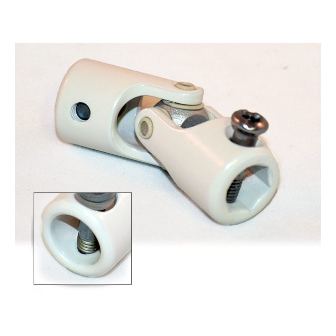 genouillère de volet roulant héxagonal de 10mm blanc