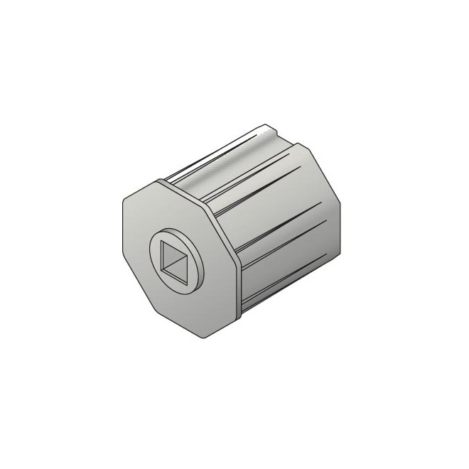 Embout Alu octo 60 - Carré de 13 Femelle