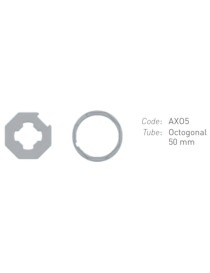 adaptations moteur Gaposa Ø50 - Tube octogonal 50