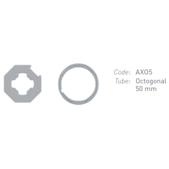 adaptations moteur Gaposa Ø50 - Tube octogonal 50 adaptations moteur Gaposa Ø50 - Tube octogonal 50