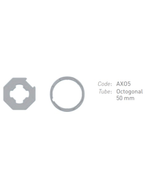 adaptations moteur Gaposa Ø50 - Tube octogonal 50