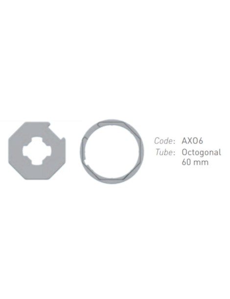 adaptations moteur Gaposa Ø50 - Tube octogonal 60