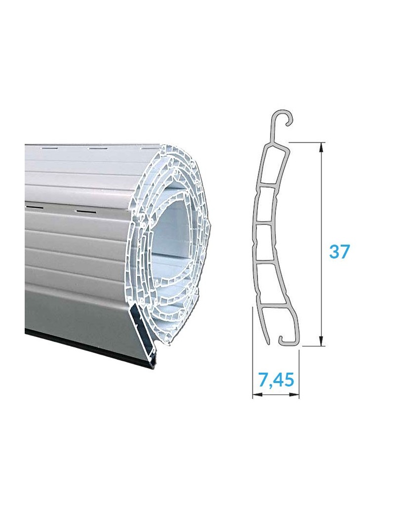 Tablier PVC lame de 37mm Blanc