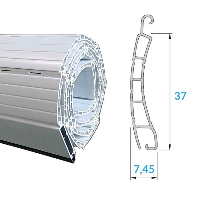 Tablier PVC lame de 37mm Blanc Tablier PVC lame de 37mm Blanc