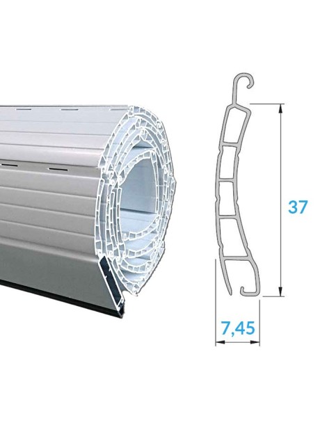 Tablier PVC lame de 37mm Blanc