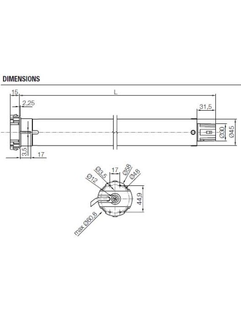 Moteur Nice Era E M 15/17 Filaire