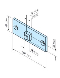 Pièce de raccordement carré de 16mm Moteur Becker HK