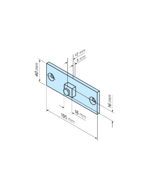Pièce de raccordement carré de 16mm Moteur Becker HK