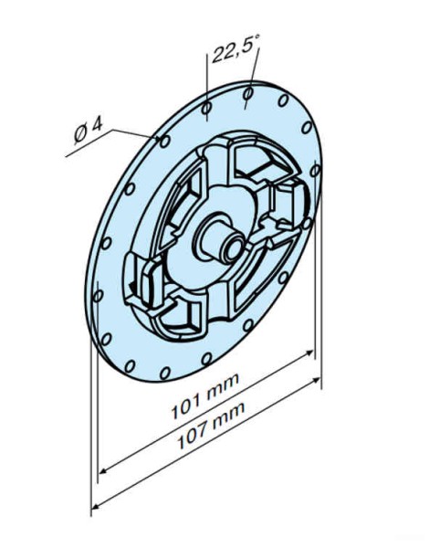 Support clip avec pion Becker