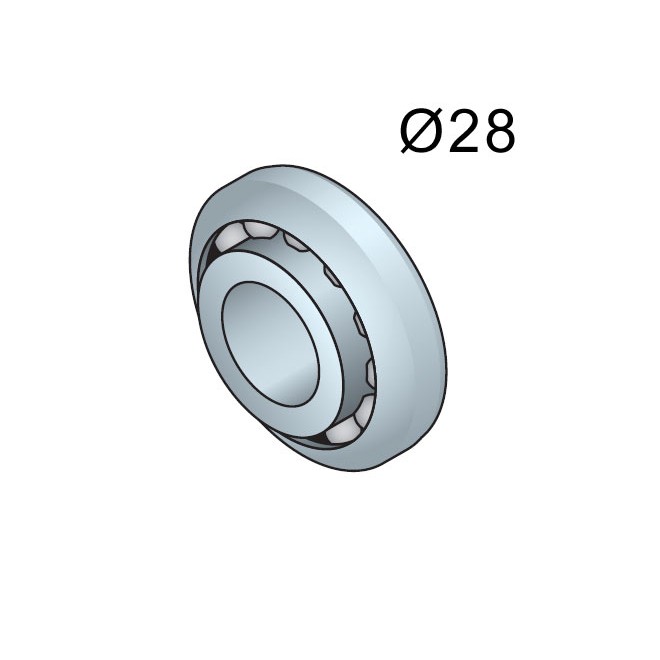 Roulement Ø28 Acier  - 10mm interieur