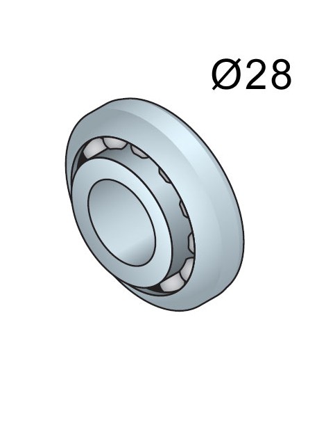 Roulement Ø28 Acier  - 10mm interieur