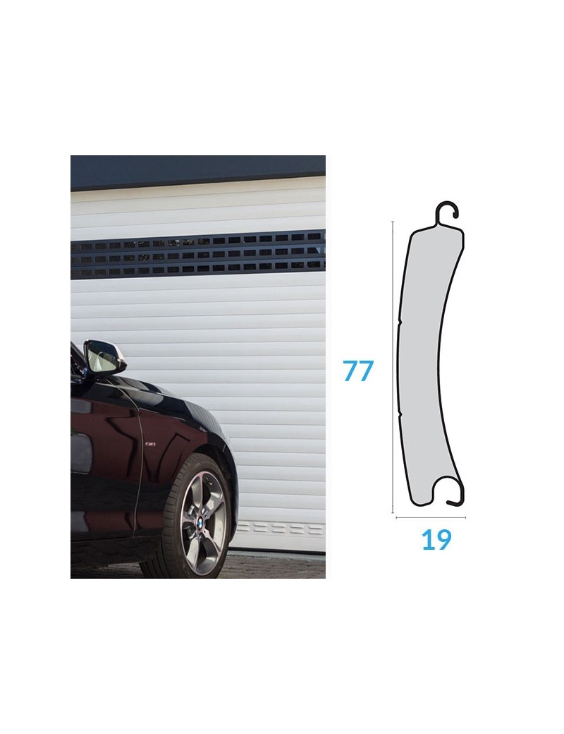 Tablier porte de garage - Lames 77mm x 19mm