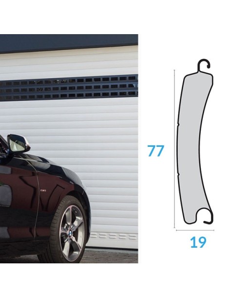 Tablier porte de garage - Lames 77mm x 19mm