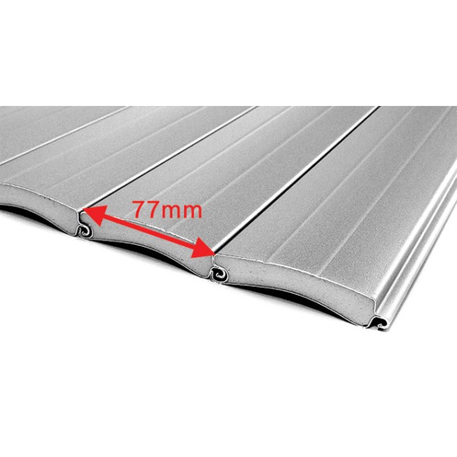Lame 77mm Aluminium pour porte de garage enroulable
