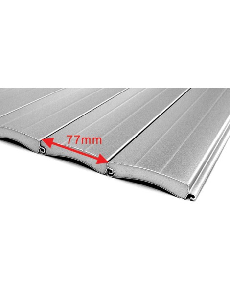 Lame 77mm Aluminium pour porte de garage enroulable