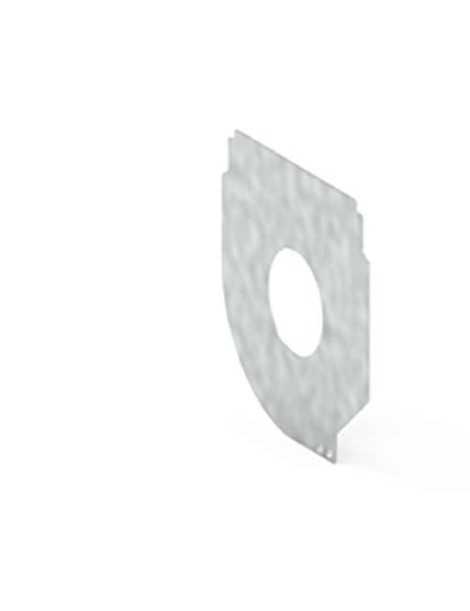 Flasque de guidage coffre Alu pan coupé 165mm - perçage Ø70mm