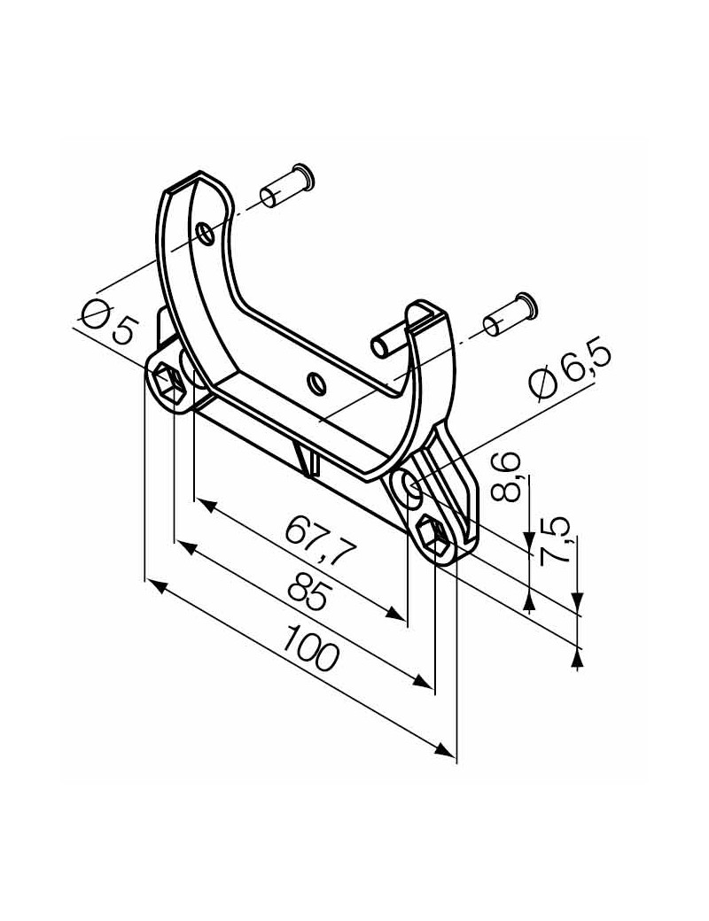 Support Nice MH flancs caisson