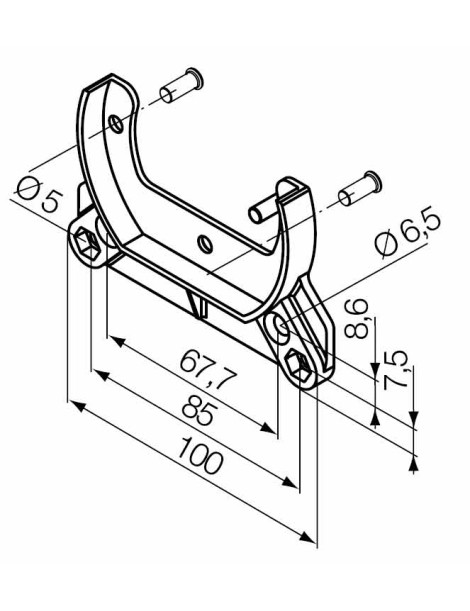 Support Nice MH flancs caisson