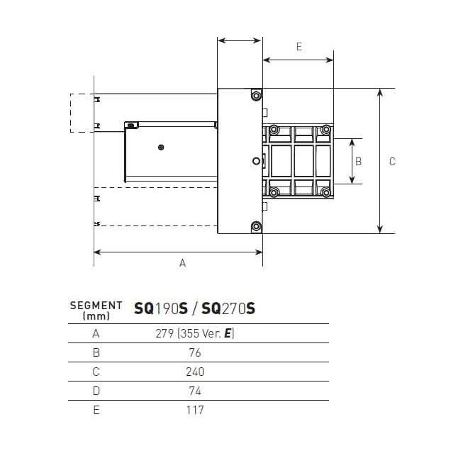 Moteur Gaposa SPLIT SQ1909SE Central roue 240mm - 190Nm