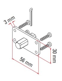 Support moteur Faac TM 45 axe carré 10 mm