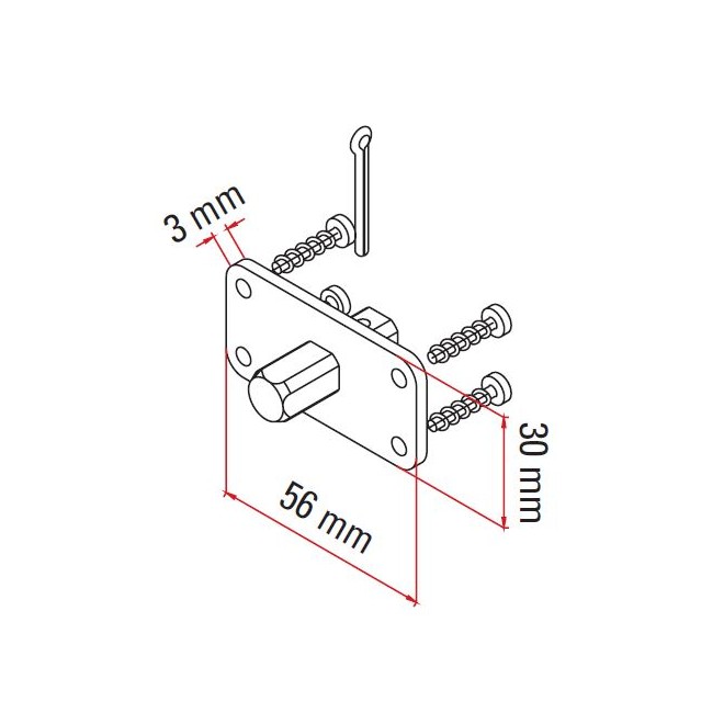 Support moteur Faac TM 45 axe carré 10 mm Support moteur Faac TM 45 axe carré 10 mm