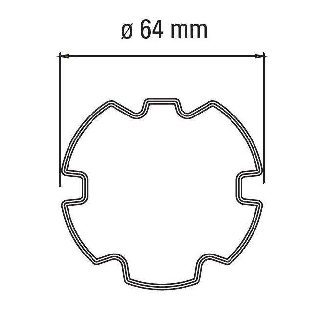 Adaptateur moteur Faac TM45 - ZF64 Adaptateur moteur Faac TM45 - ZF64