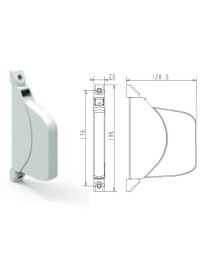 Enrouleur open carré  SA12 L5.00 blanc avec sangle