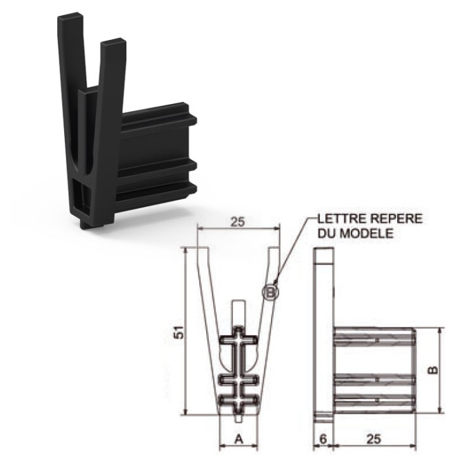 Embout-Butée pour lame Finale de 55 Embout-Butée pour lame Finale de 55